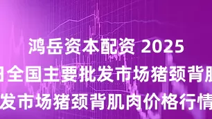鸿岳资本配资 2025年4月24日全国主要批发市场猪颈背肌肉价格行情