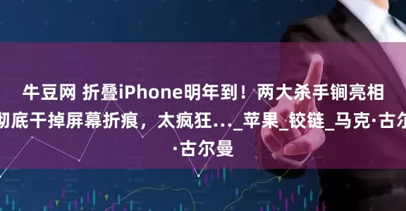 牛豆网 折叠iPhone明年到！两大杀手锏亮相，彻底干掉屏幕折痕，太疯狂…_苹果_铰链_马克·古尔曼